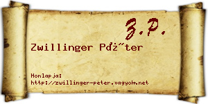 Zwillinger Péter névjegykártya